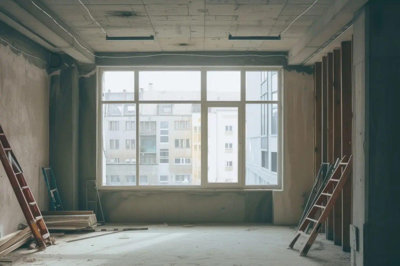 Ansicht einer modernen Baustelle